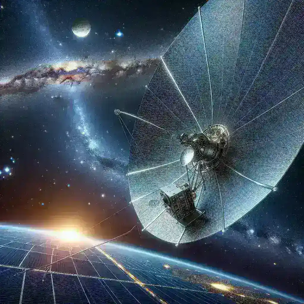 "NASA engineers testing solar sail propulsion technology for deep space missions, showcasing innovative advancements in spacecraft design and sustainable energy solutions for interstellar exploration."